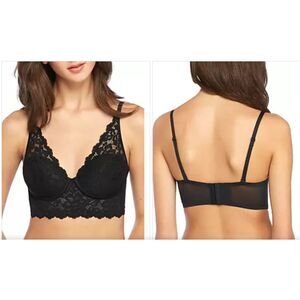 NWOT Maidenform Pure Comfort Halter Bralette, 40D, Black